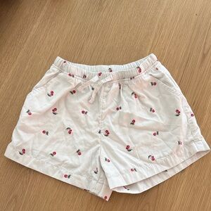 Abercrombie Kids White Cherry Print Shorts